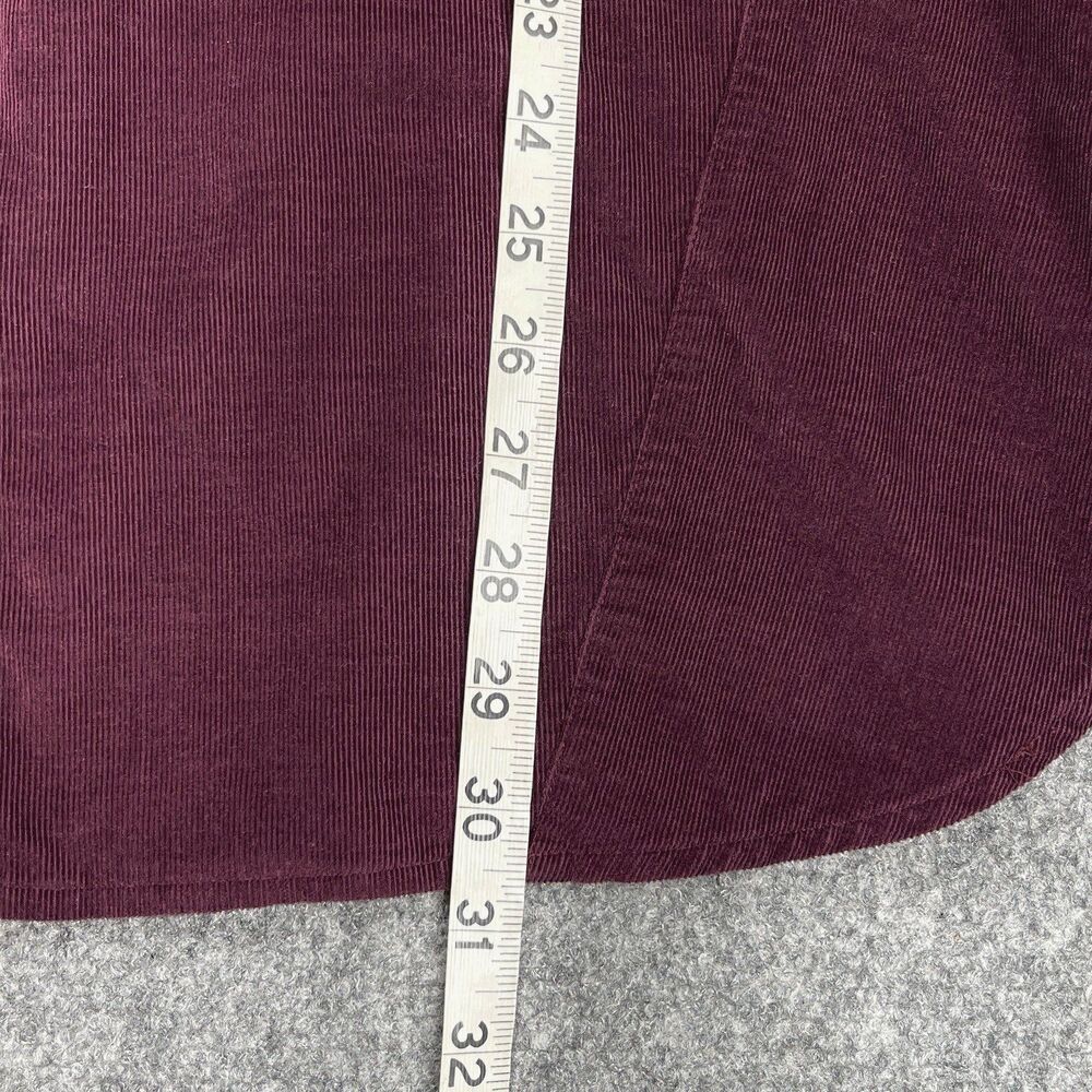 J Jill Corduroy Button Front Tunic Top Womens Medium Long Sleeve Cotton Plum - Picture 7 of 9